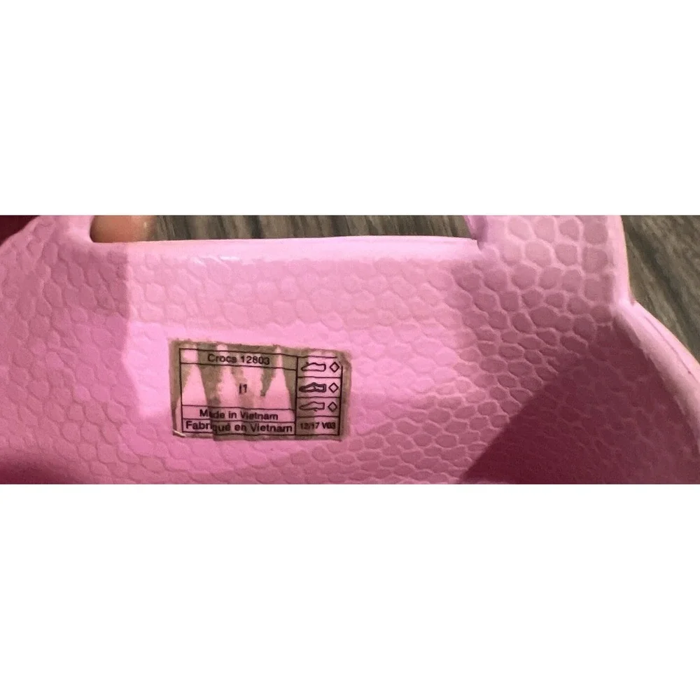 Girls Crocs Handle It Pink Rain Boots Size J 1 - 12803